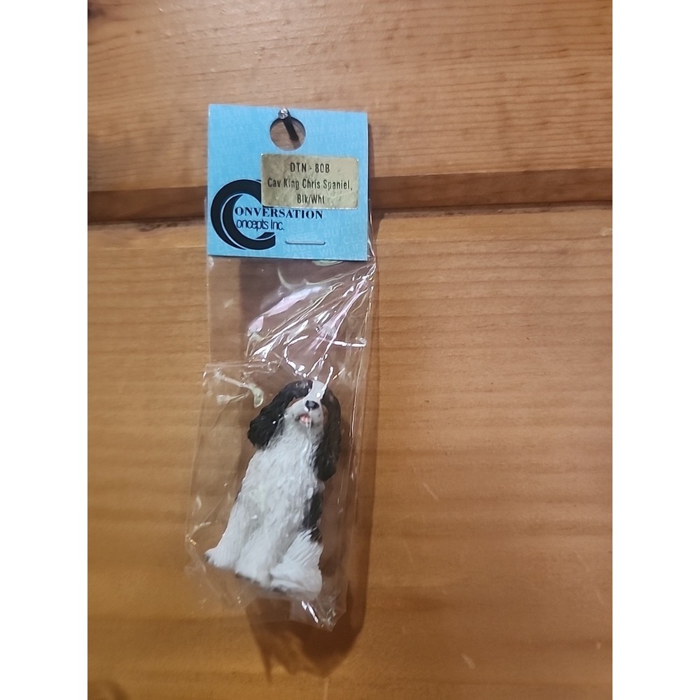 Conversation Concepts Black/White Cav King Charles Spaniel 2-3" Doll DTN-80B